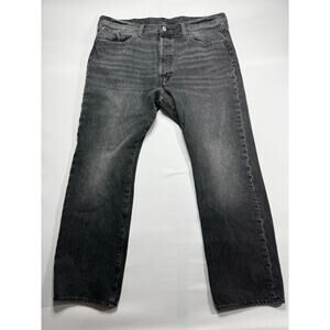 Levi's 501 Men's Straight Leg Button Fly Gray Denim Jeans - Size 38x30